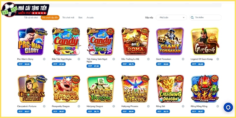 Người chơi sẽ được trải nghiệm nhiều tựa game slot đa dạng, hấp dẫn